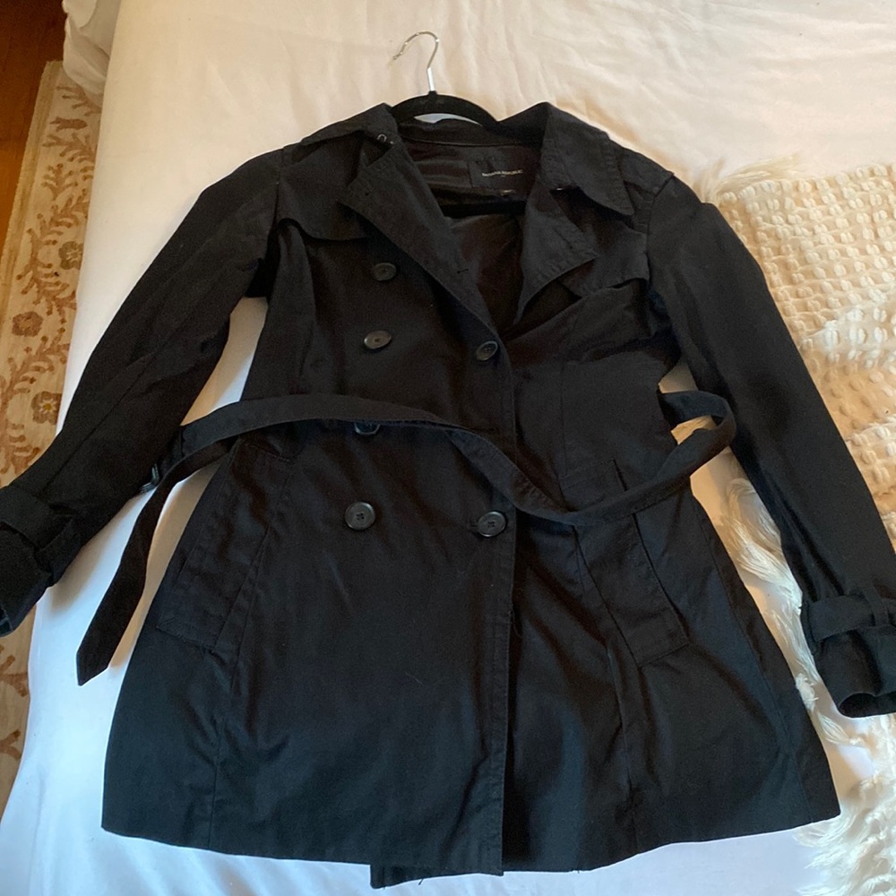 Banana republic black trench coat